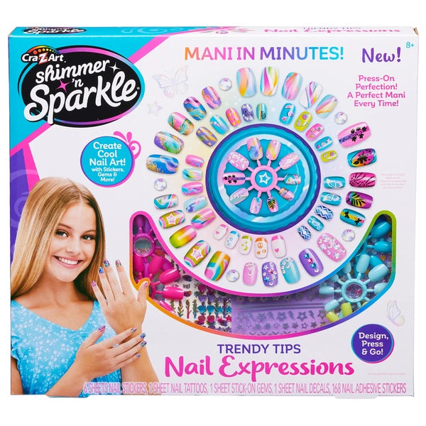 Shimmer And Sparkle Trendy Nail Expressions