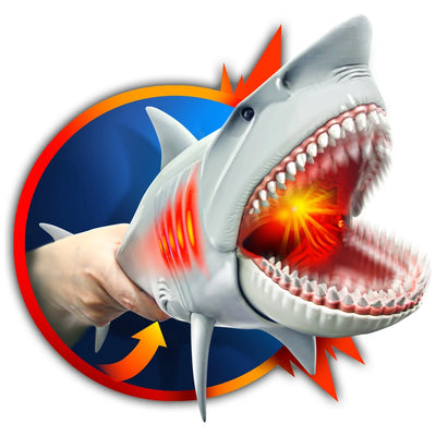 Primal Clash Mega Chomp Shark With Light Up Chomping Action With Action Figure