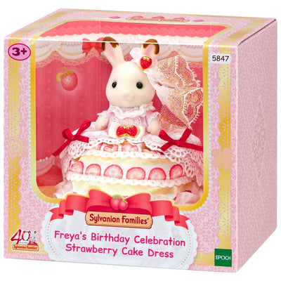 Sylvanian Families Freya's Birthday Celebration Strawberry Cake Dress