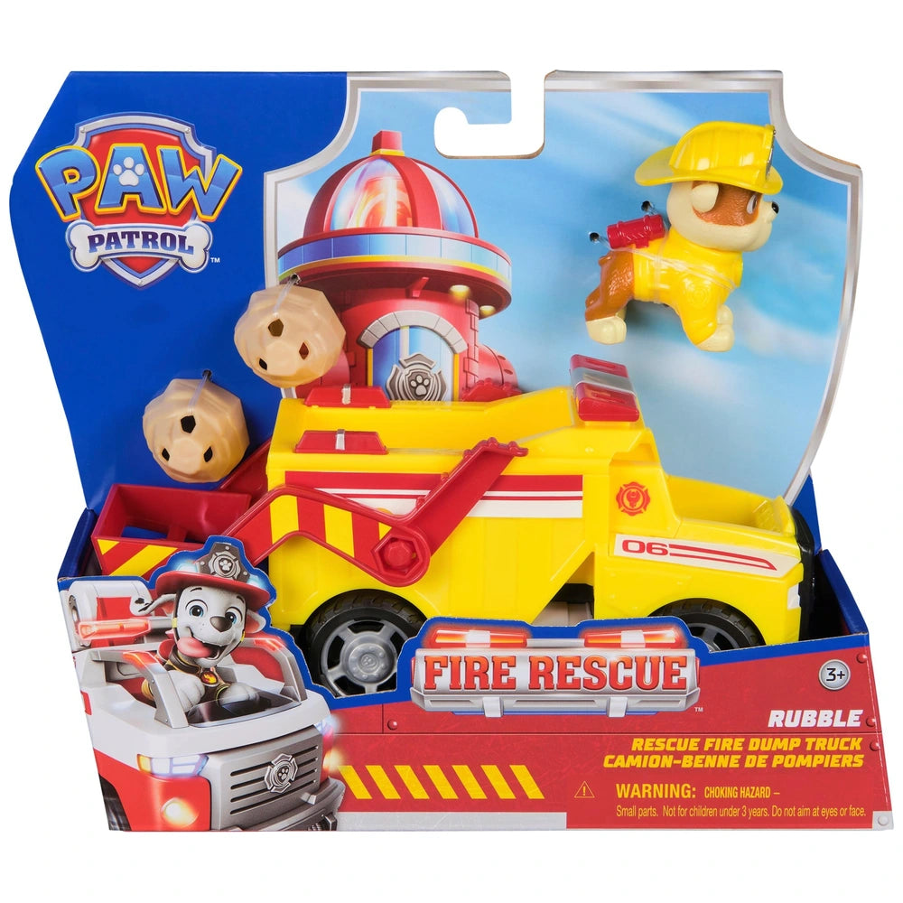 Paw Patrol Fire Rescue Vehicle Rubble With Rescue Fire Dump Truck