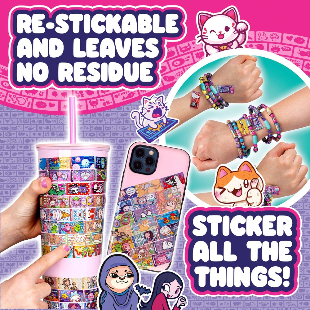 Sticki Rolls Sticker Pendant And Bracelets Set