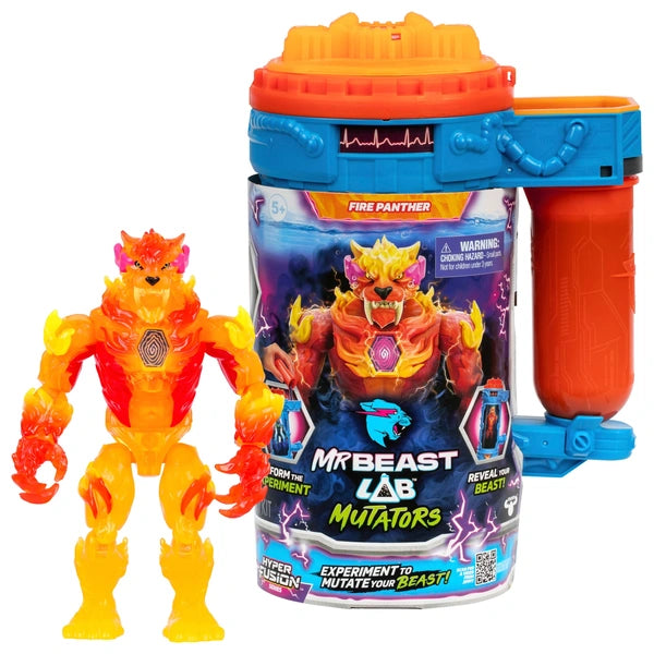 Mr Beast Lab Mutators Mutation Chamber Action Figure Fire Panther