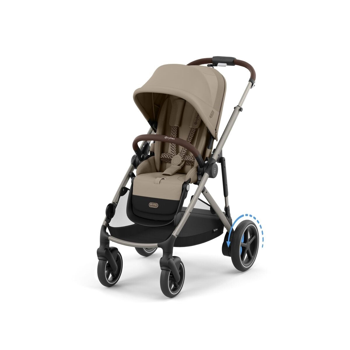 Cybex e Gazelle S 10 Piece Bundle With Cloud G Car Seat And Isofix Base Almond