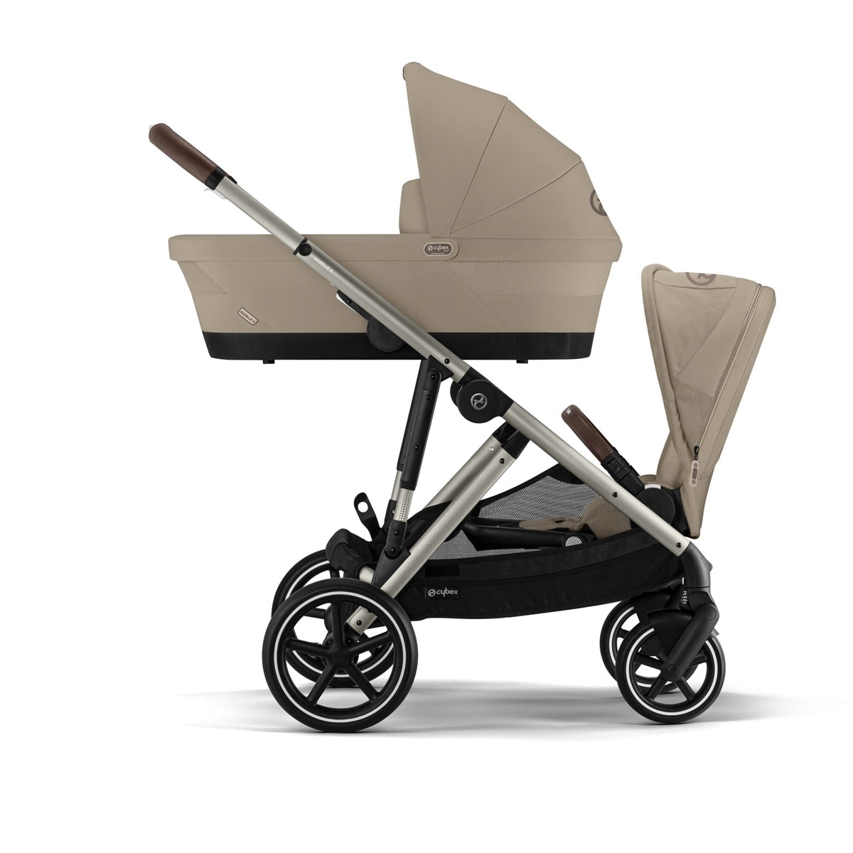 Cybex e Gazelle S 10 Piece Bundle With Cloud G Car Seat And Isofix Base Almond