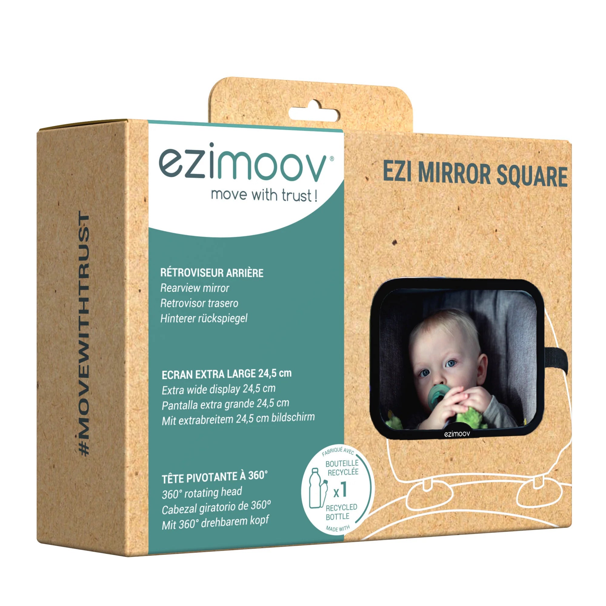 Ezimoov Ezi  Square Rearview Car Seat Mirror