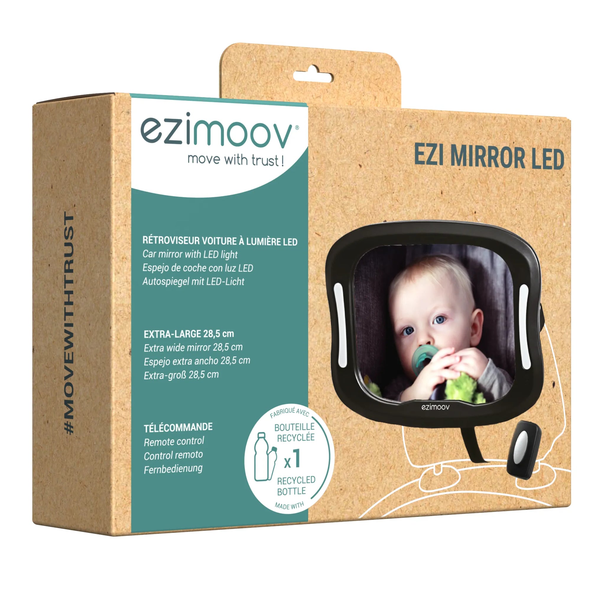 Ezimoov Ezi Car Seat Rearview Mirror With LED Light 28.5cm