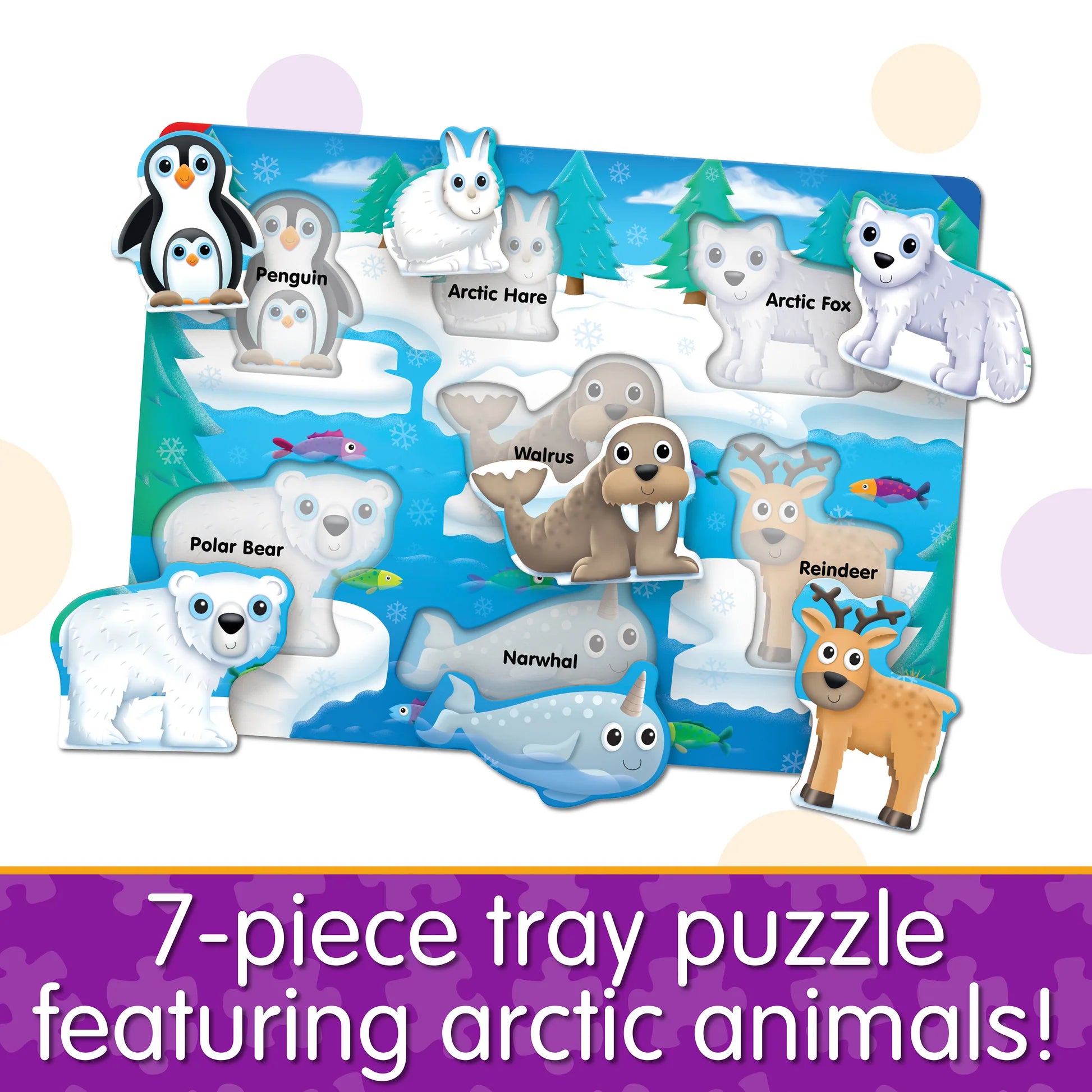 My First Lift And Learn Wooden Jigsaw Puzzle Artic