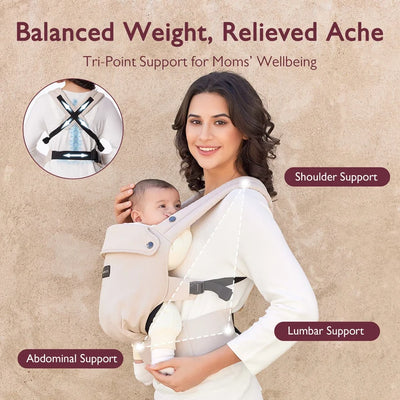 Momcozy Pure Hug 3 In 1 Baby Carrier Khaki