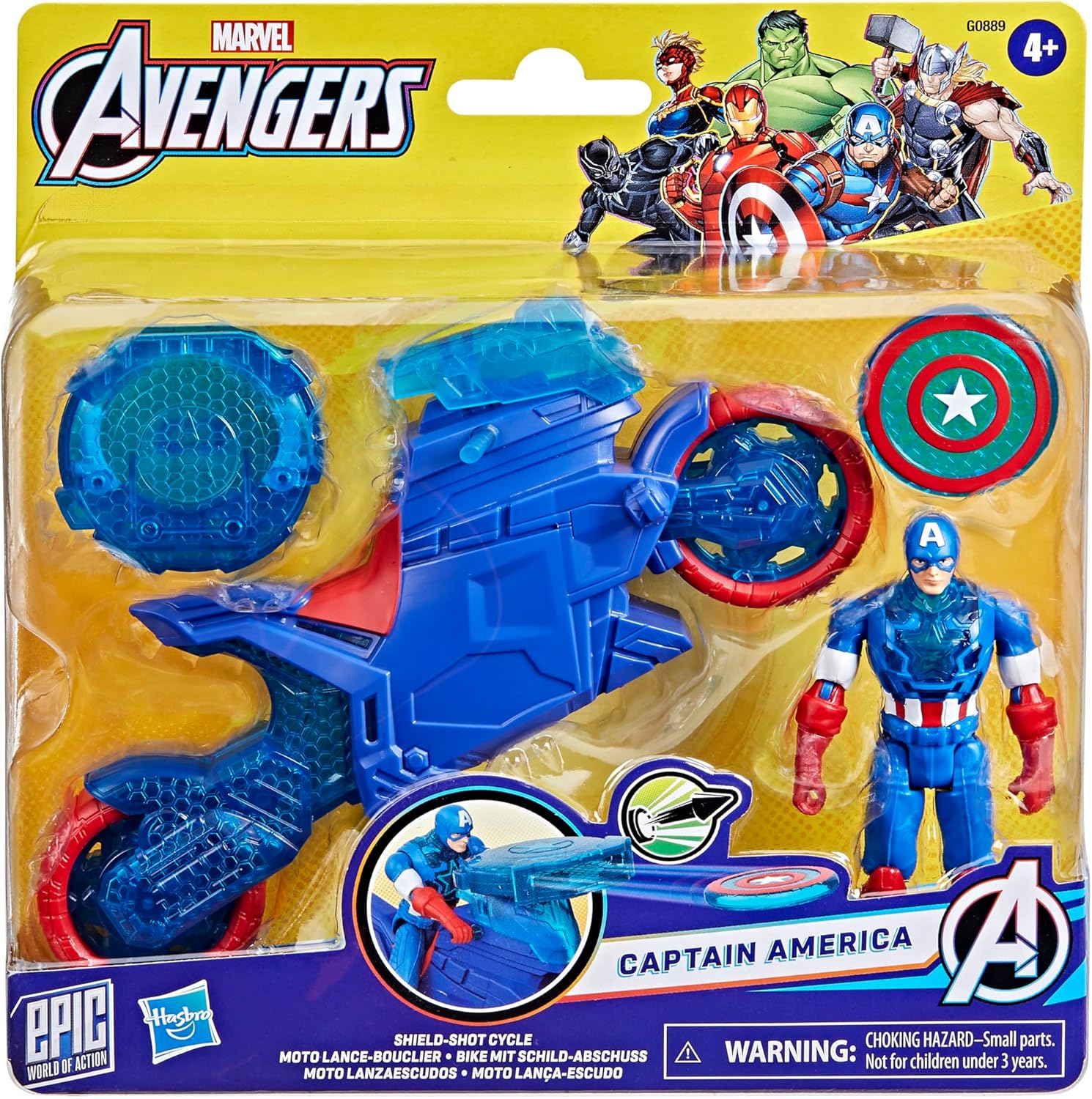 Marvel Avengers Captain America Shield Shot Cycle And Figure