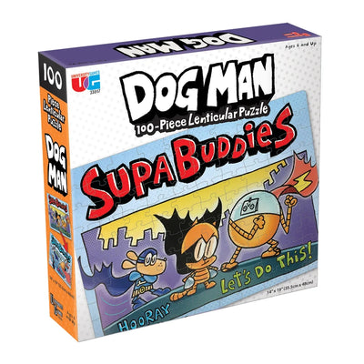 Dog Man Supa Buddies 100pc Lenticular Jigsaw Puzzle
