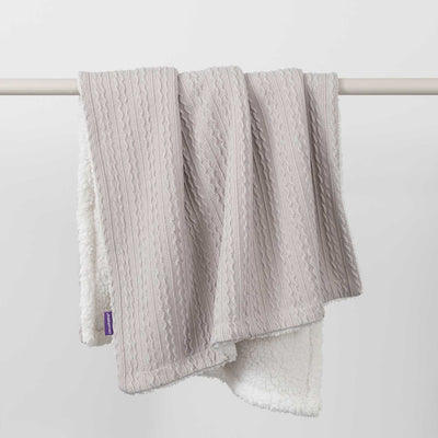 Clevamama Luxe Sherpa Baby Blanket 75cm x 100cm Grey