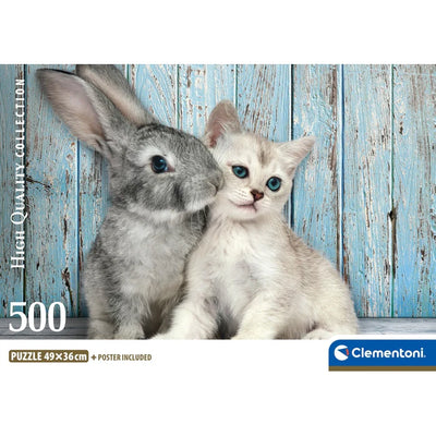 Clementoni 500pc Jigsaw Puzzle Cat And Bunny