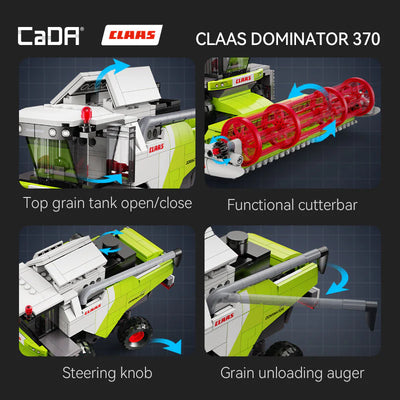 CaDA CLAAS Dominator 370 Combine Harvestor 384pc Construction Set
