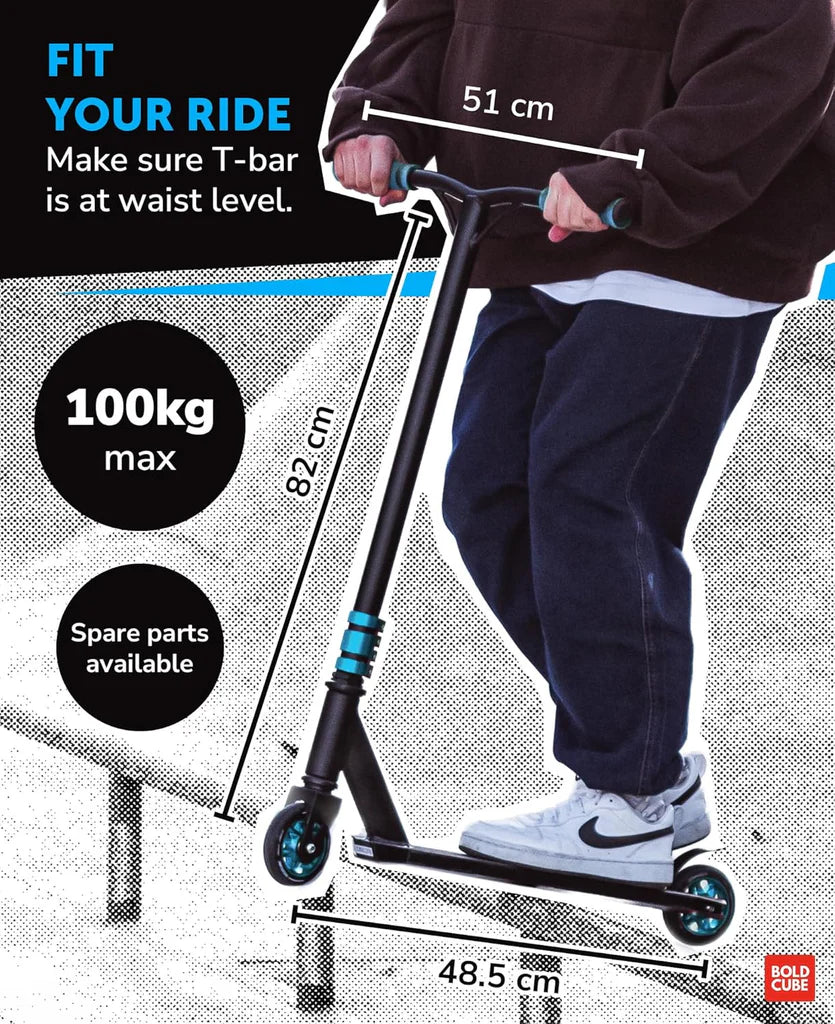 BoldCube Deluxe Stunt Scooter Blue night