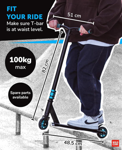 BoldCube Deluxe Stunt Scooter Blue night