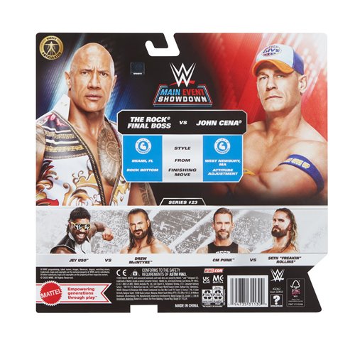 WWE Wrestling Figure Twin Pack The Rock vs John Cena
