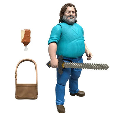 Minecraft Core Figure Steve With Sword Chicken Leg And Satchel