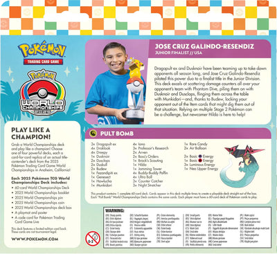 Pokemon TCG 2025 World Championship Deck Assorted