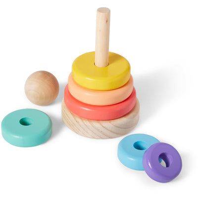 First Learning Rainbow Wooden Stacking Rings