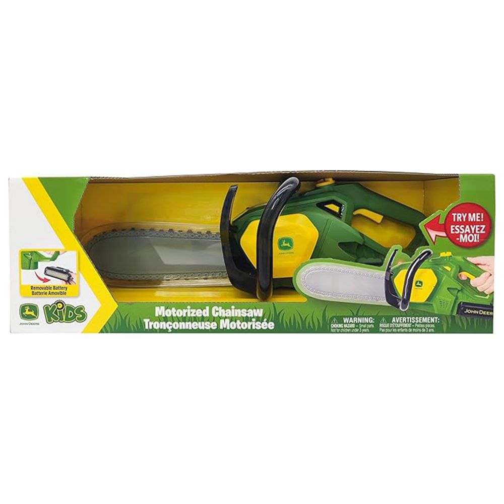 John Deere Motorised Toy Chainsaw