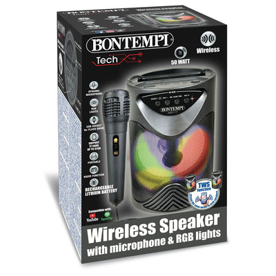 Bontempi Karaoke Wireless Speaker With Microphone And RGB Lights