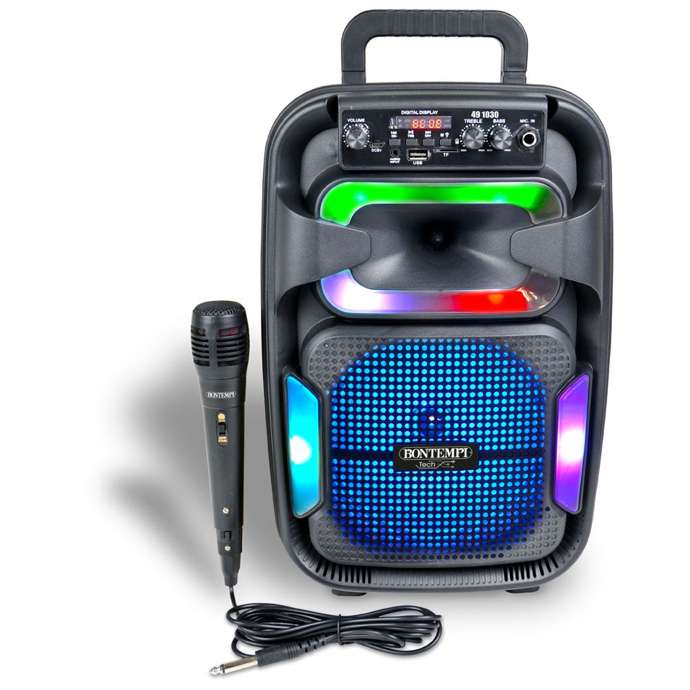 Bontempi Dynamic Karaoke Wireless Speaker With  Microphone And RGB Lights