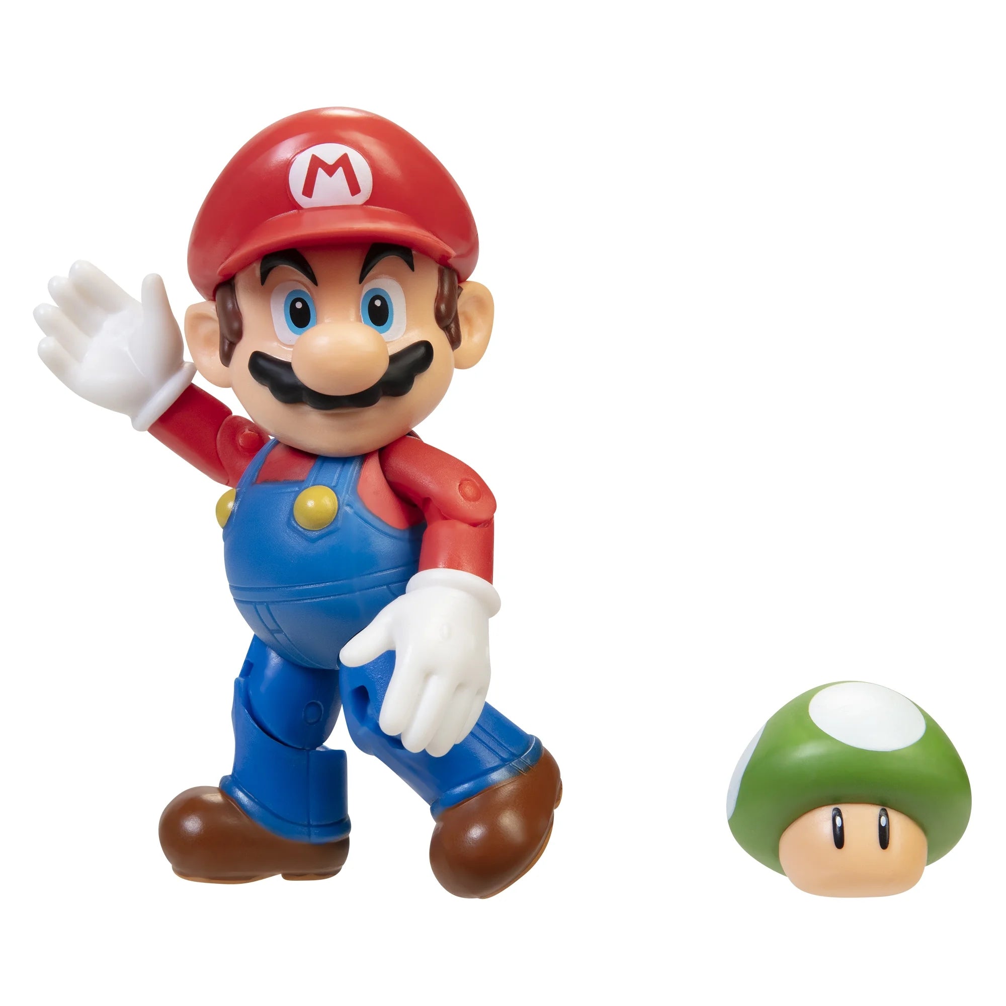 Super Mario 4" Figure With 1 Up Mushroom