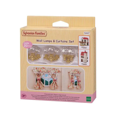 Sylvanian Families Wall Lamps And Curtains Set