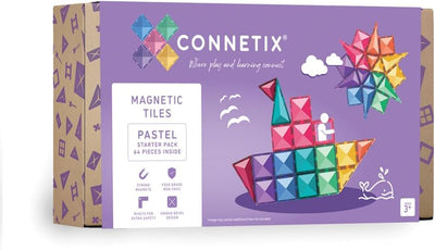 Connetix Magnetic Tiles Pastel Starter Pack 64pc