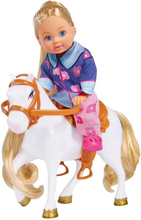 Evi Love Jeep With Horse Trailer Doll And Horse