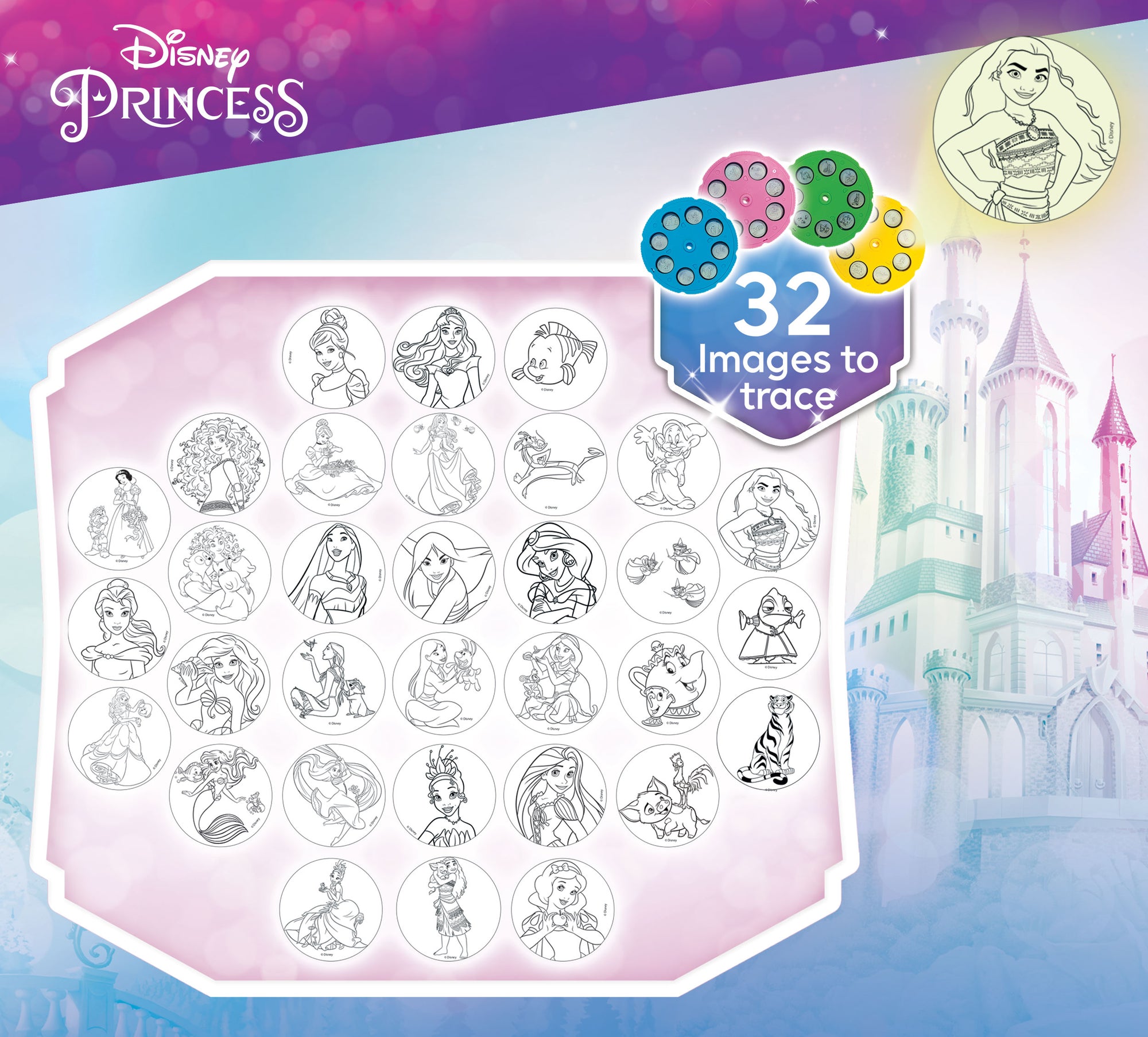 Disney Princess Projector Drawing School