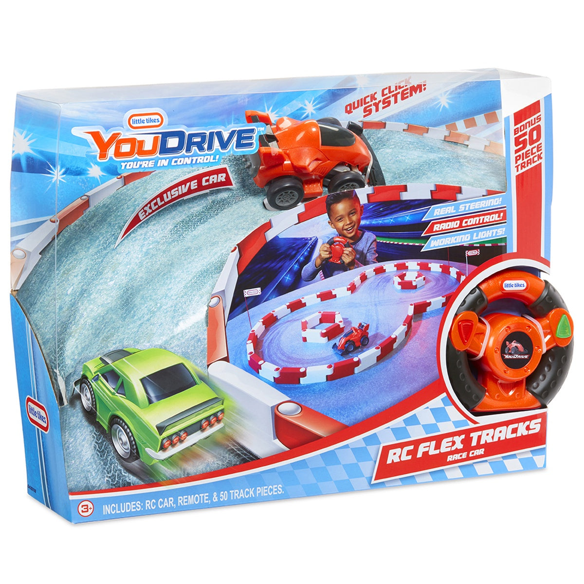 Little Tikes You Drive Remote Control Flex Tracks Race Car Red