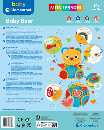 Clementoni Montessori Baby Bear Activity Toy