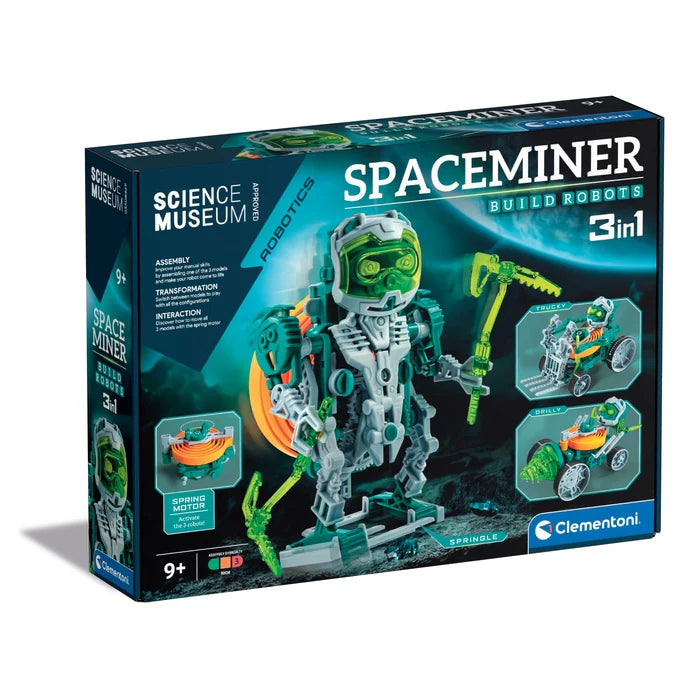 Science Museum Spaceminer 3 In 1 Robot Build Construction Playset