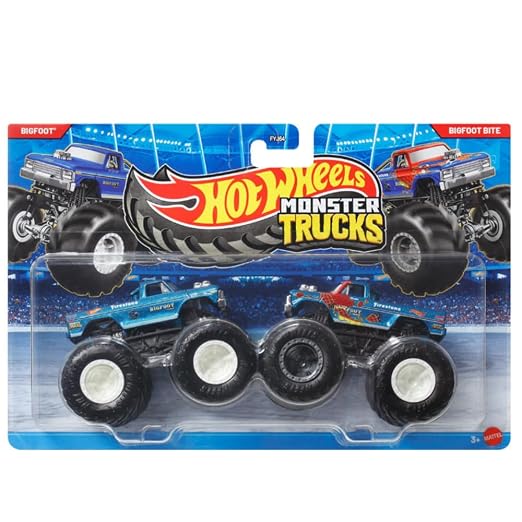 Hot Wheels Monster Trucks 1:64 Twin Pack Bigfoot vs Bigfoot Bite