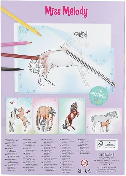 TOPModel Miss Melody Copy And Colouring Book