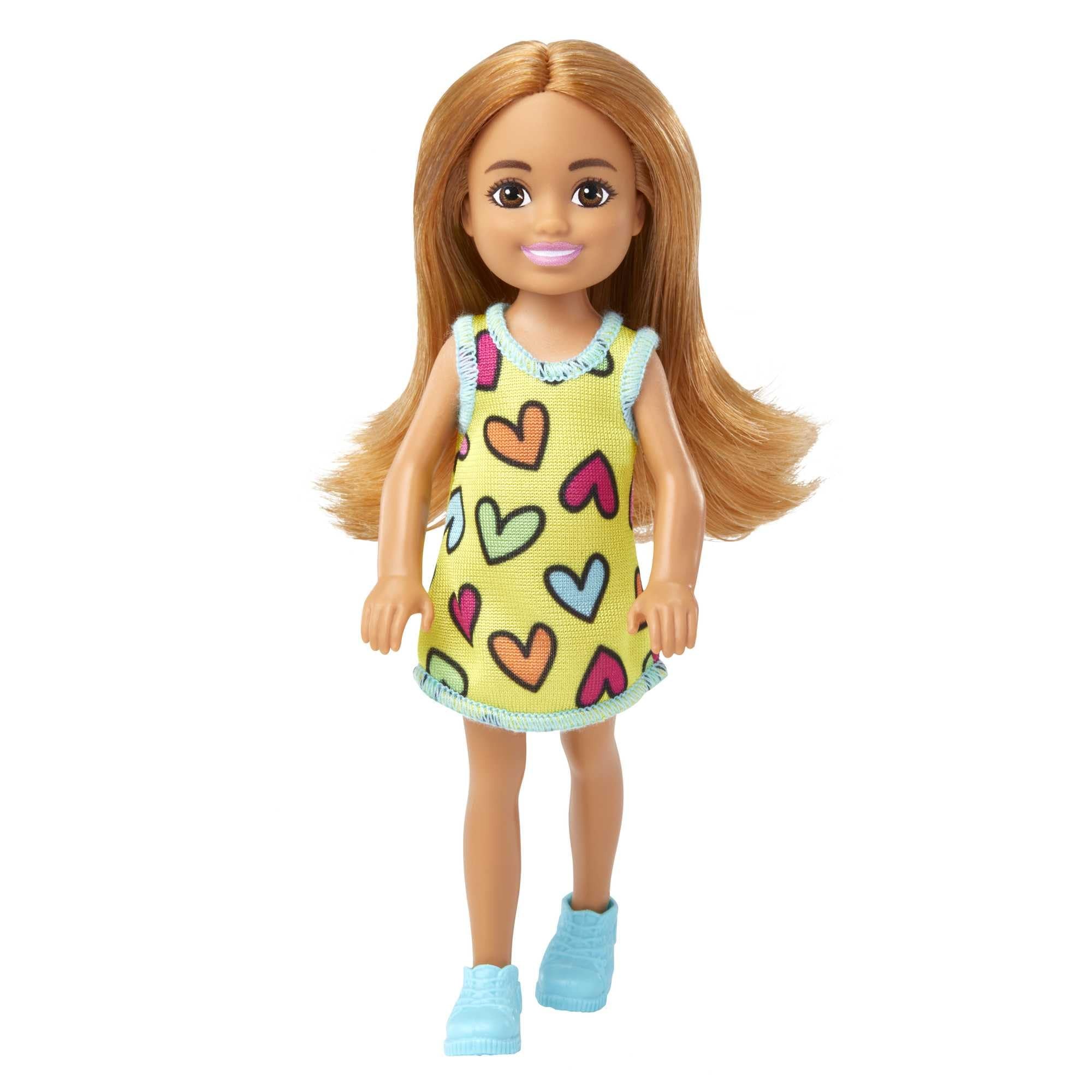 Barbie Chelsea Doll Heart Print Dress