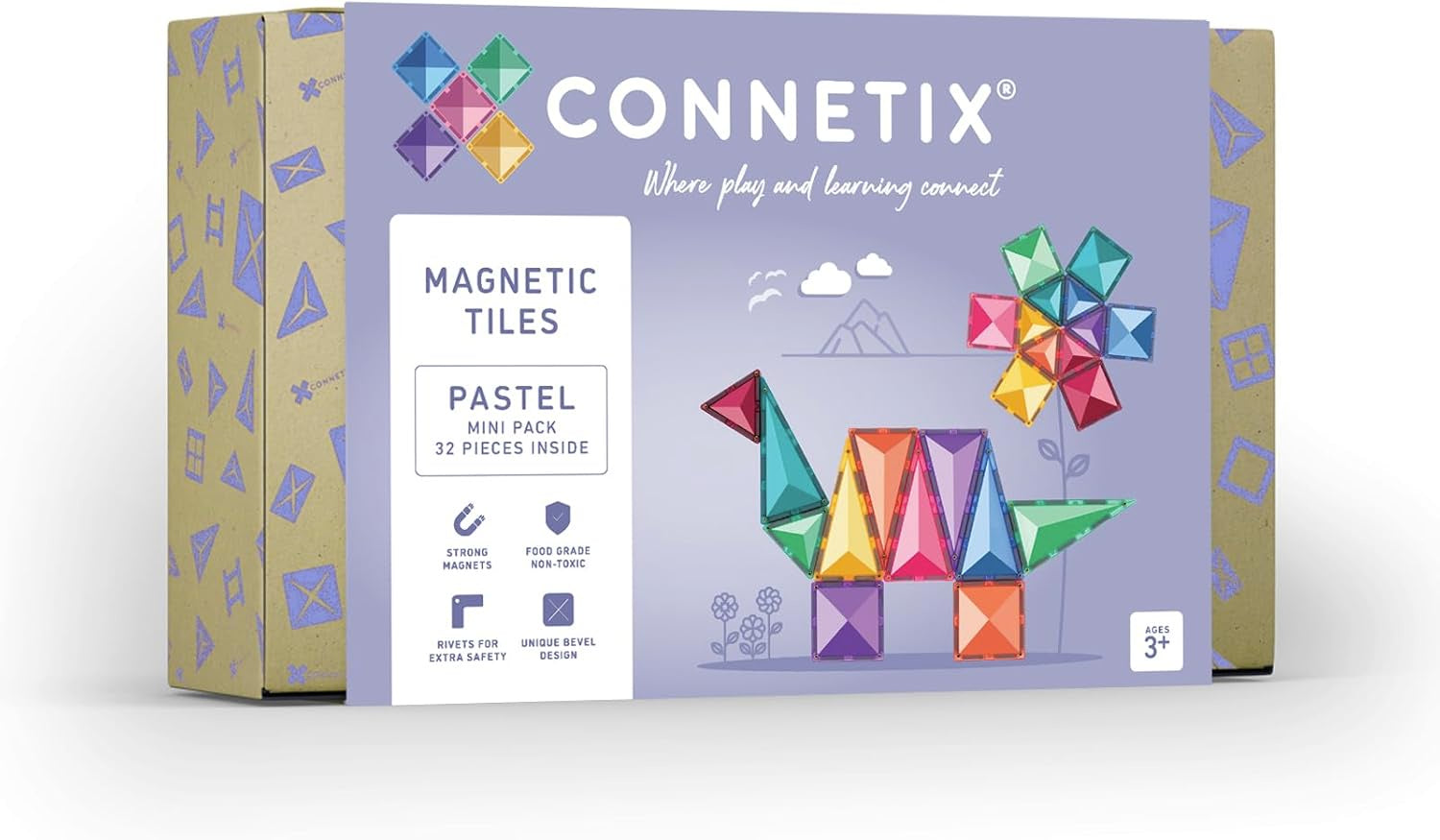 Connetix Magnetic Tiles Pastel Mini Pack 32pc