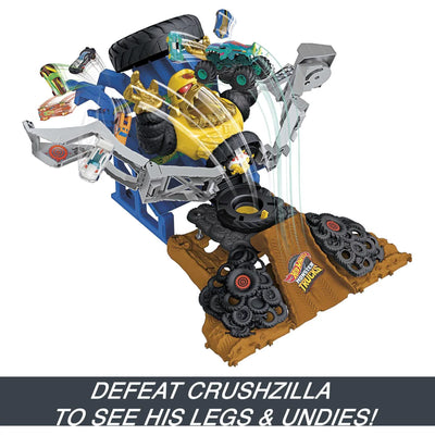 Hot Wheels Monster Trucks Arena Smashers Mega Wrex vs Crushzilla Takedown Playset