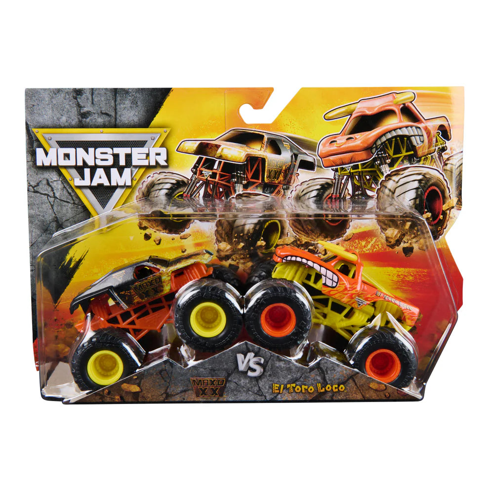 Monster Jam Trucks 1:64 Twin Pack Max D vs El Toro Loco