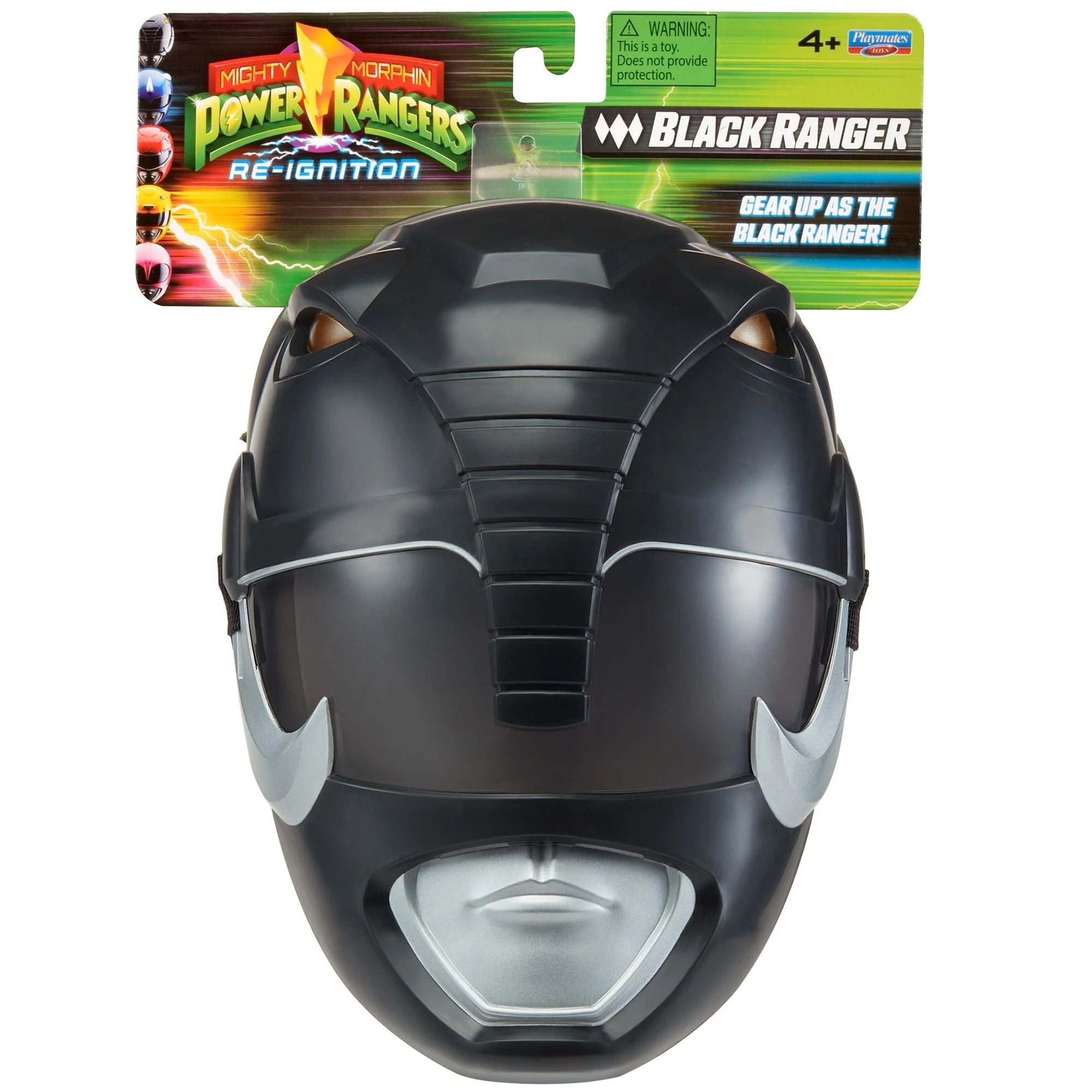 Power Rangers Mighty Morphin' Re- Ignition Face Mask Black Ranger