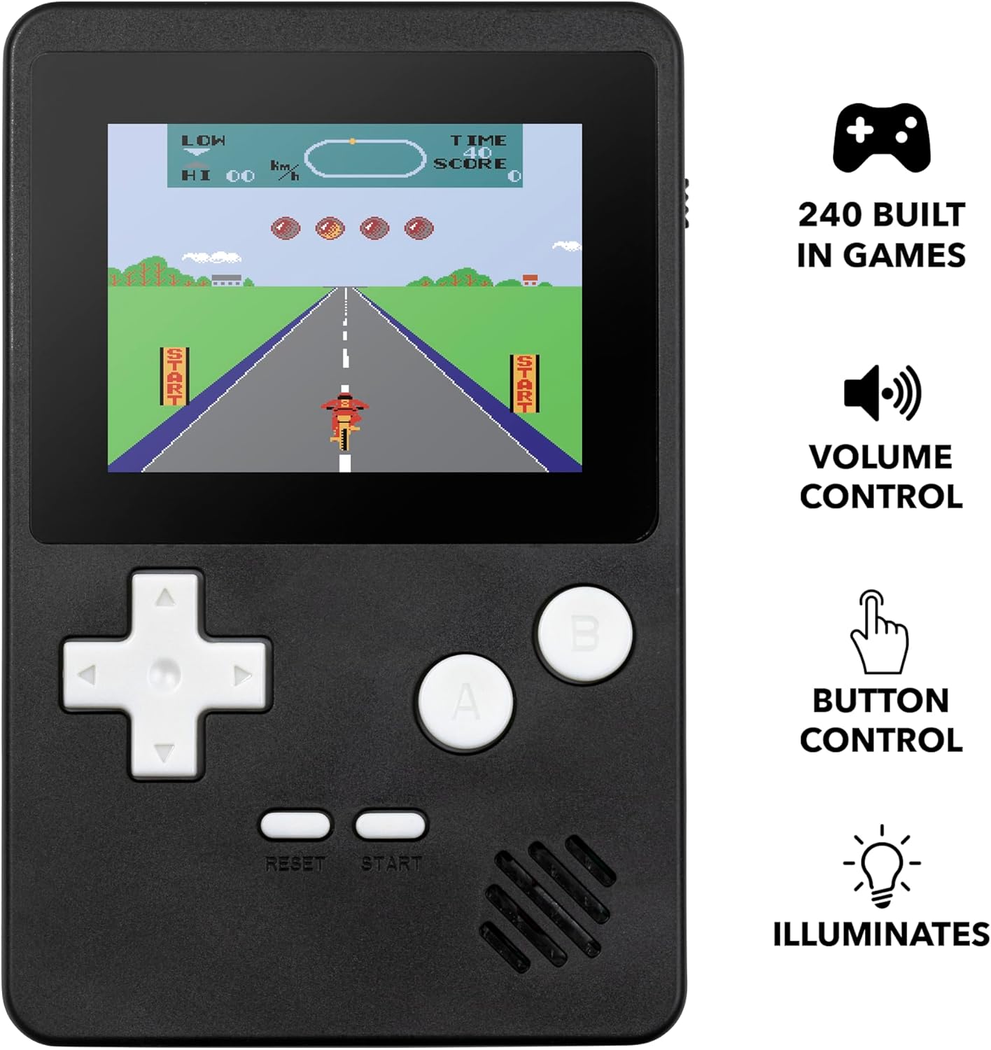 Tikkeers Hand Held Retro Computer Games Console With 240 Games