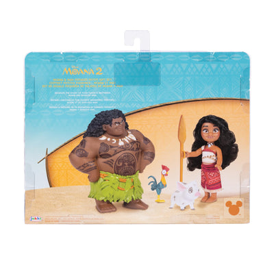 Disney Moana Maui And Moana Voyager Gift Set With 2 Figures And Accessories