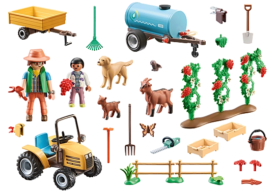 Playmobil Country 71442 Tractor Trailer And Water Tanker 117pc Playset