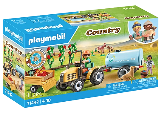 Playmobil Country 71442 Tractor Trailer And Water Tanker 117pc Playset