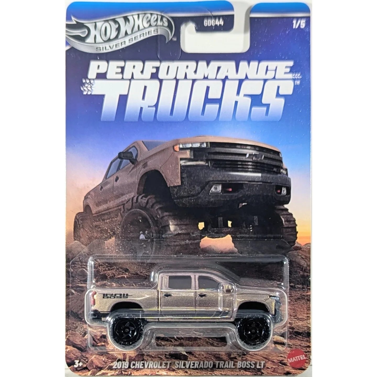Hot Wheels Silver Series Die Cast Performance Trucks 2019 Chevrolet Silverado Trail Boss