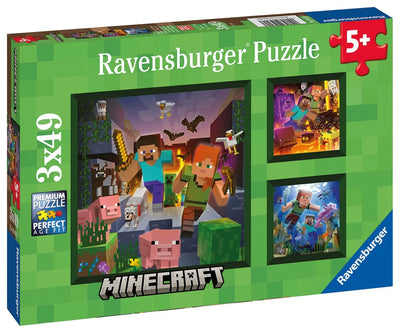 Minecraft 3 x 49pc Jigsaw Puzzles
