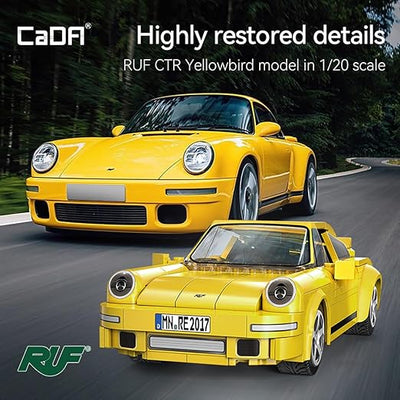CaDA RUF CTR 2017 Yellowbird Remote Control Sports Car Construction Set 1:20