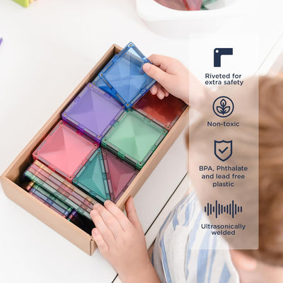 Connetix Magnetic Tiles Pastel Starter Pack 64pc