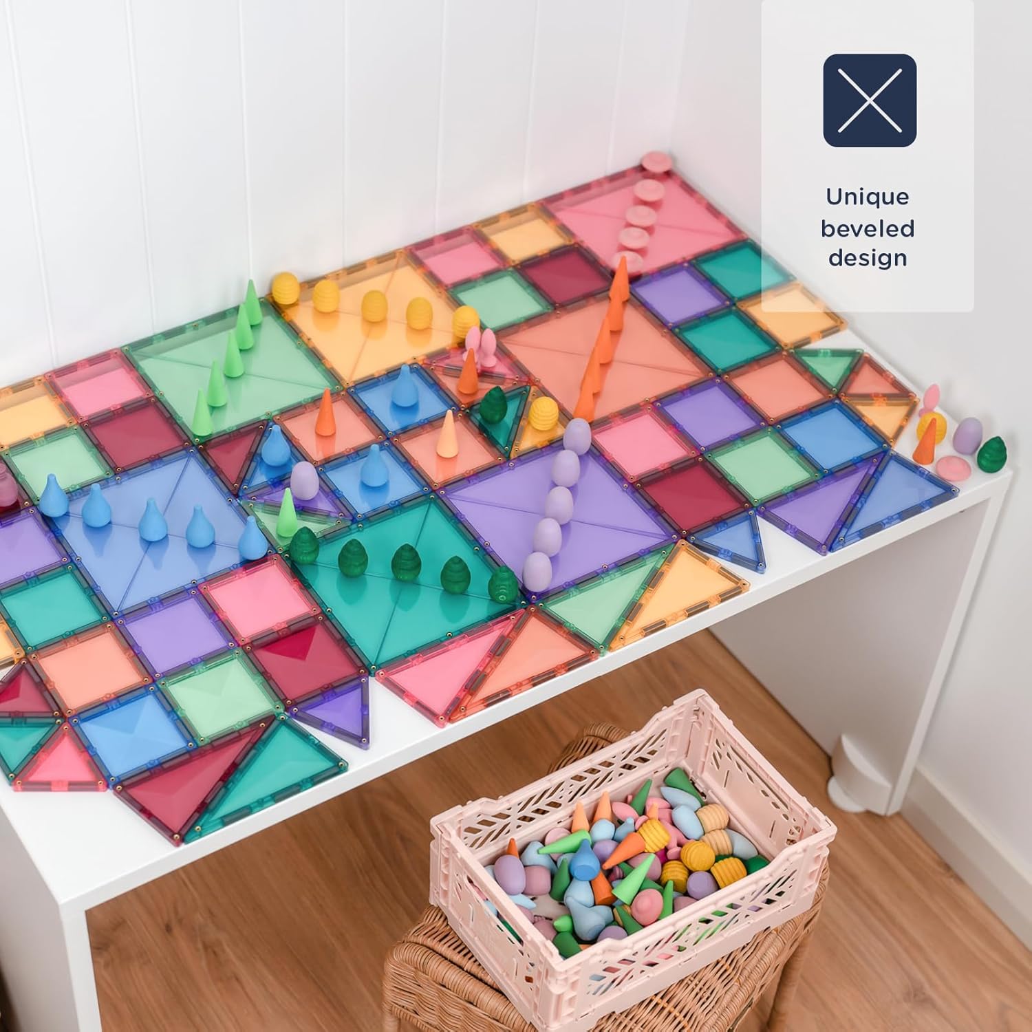 Connetix Magnetic Tiles Pastel Starter Pack 64pc